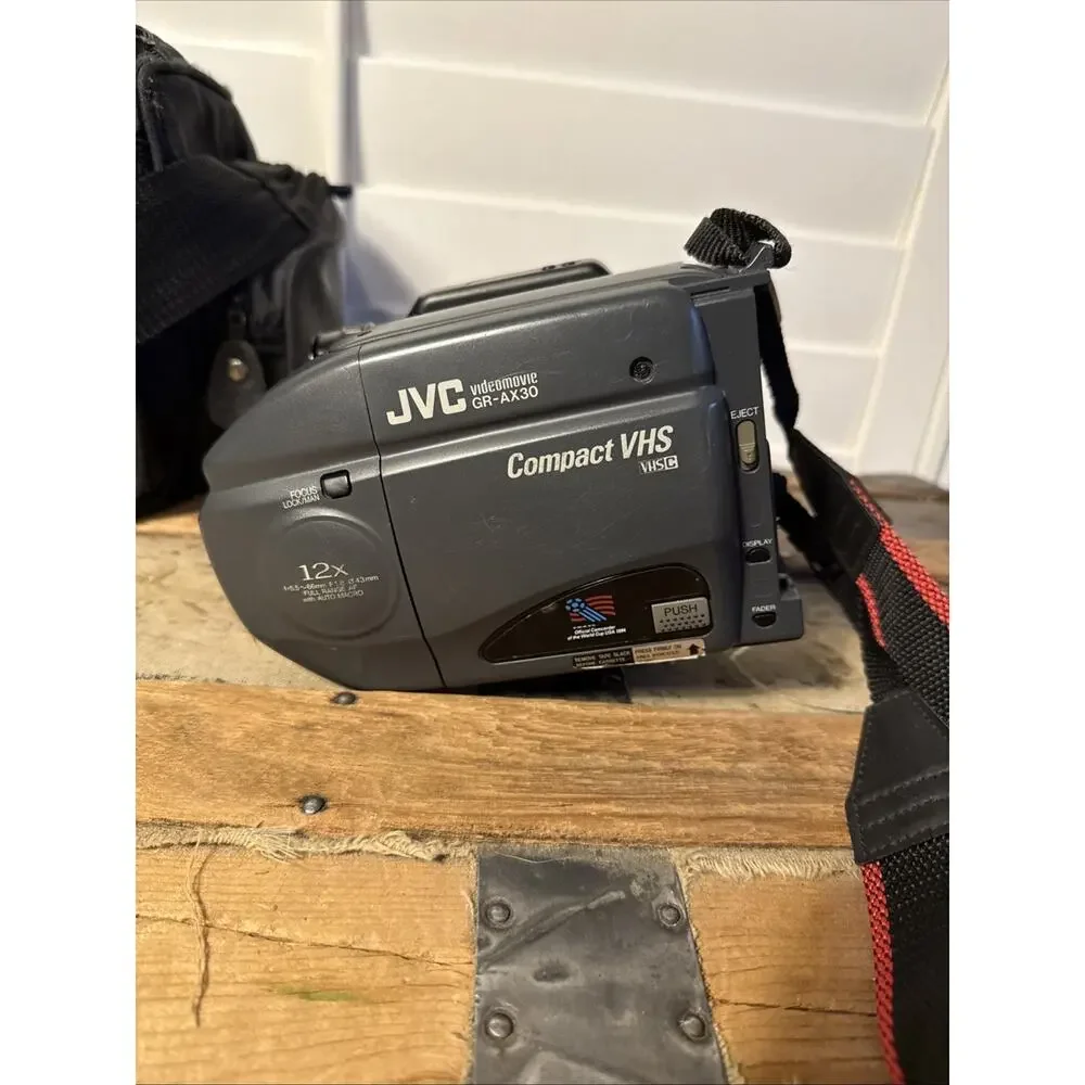 Vintage JVC GR-AX30 Compact VHS Camcorder Bundle - As Is / Untested
